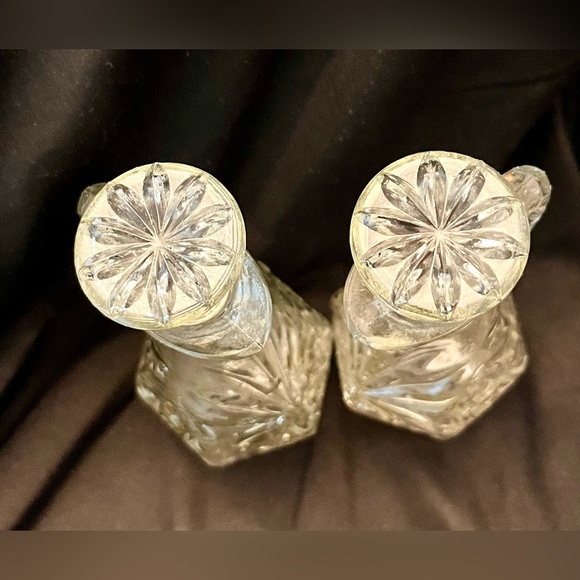 Anchor Hocking Star of David Glass Oil and Vinegar Cruet Set EAPC VTG 1960s MCM - Picture 9 of 15